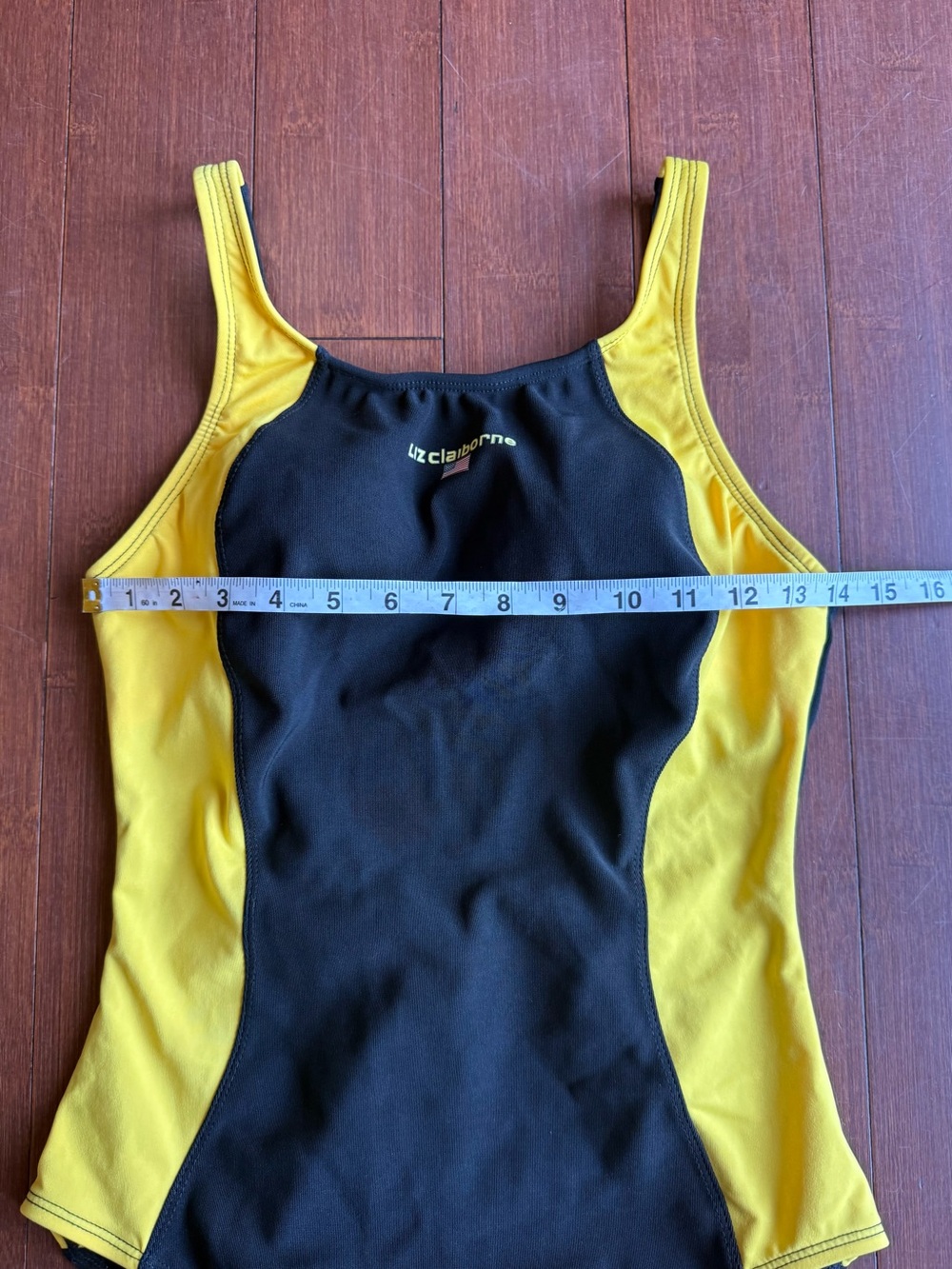 Vintage Liz Claiborne Colorblock One Piece Swimsuit - Size 12 - Picture 9 of 11